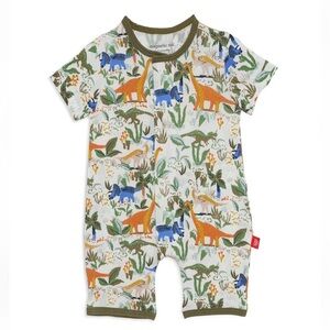 Magnetic Me Dinosaur Baby Boy Romper Onesie | 3-6M | “Raptor Round Your Finger”